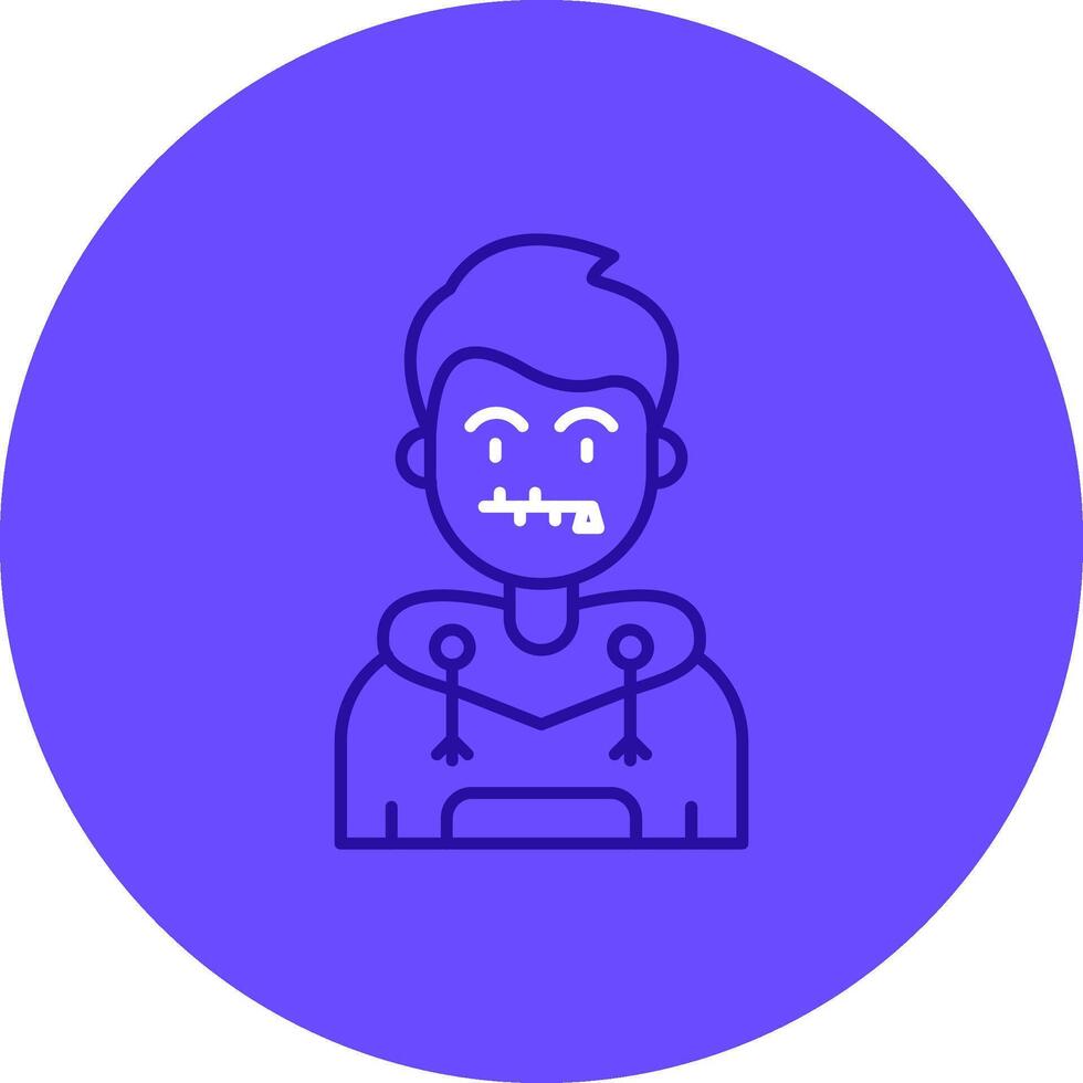 Zipped Duo tune color circle Icon vector