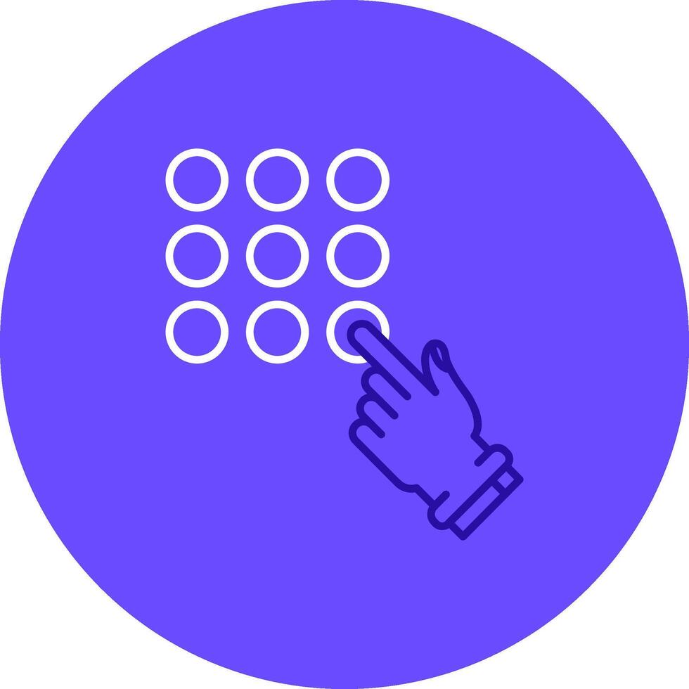 Password Lock Duo tune color circle Icon vector