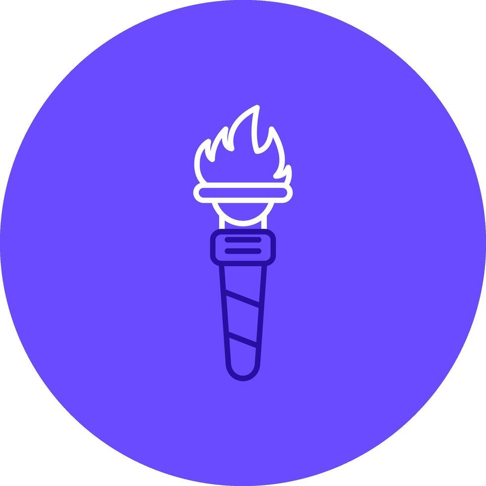 Torch Duo tune color circle Icon vector