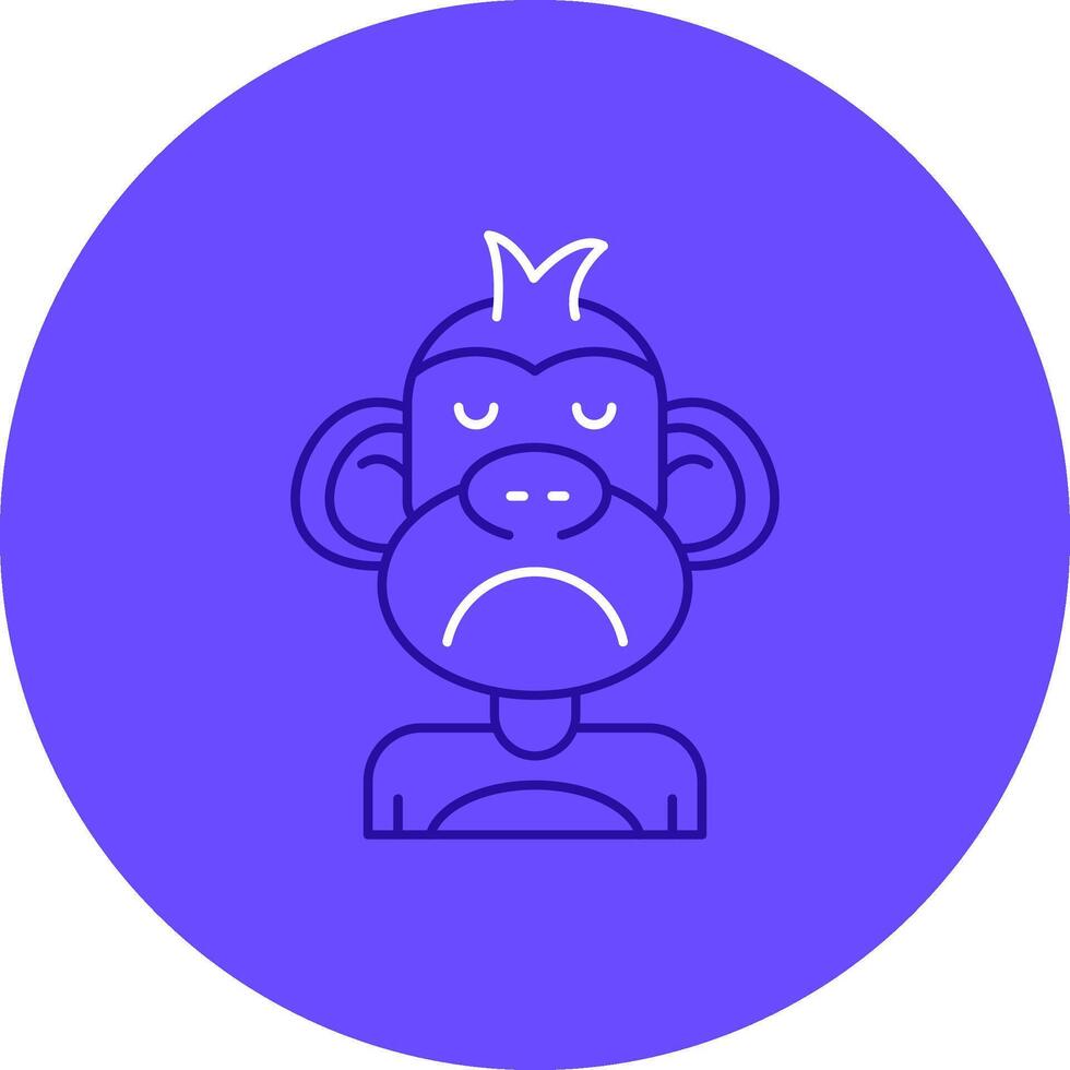 Sad Duo tune color circle Icon vector