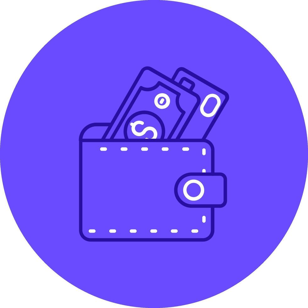 Wallet Duo tune color circle Icon vector