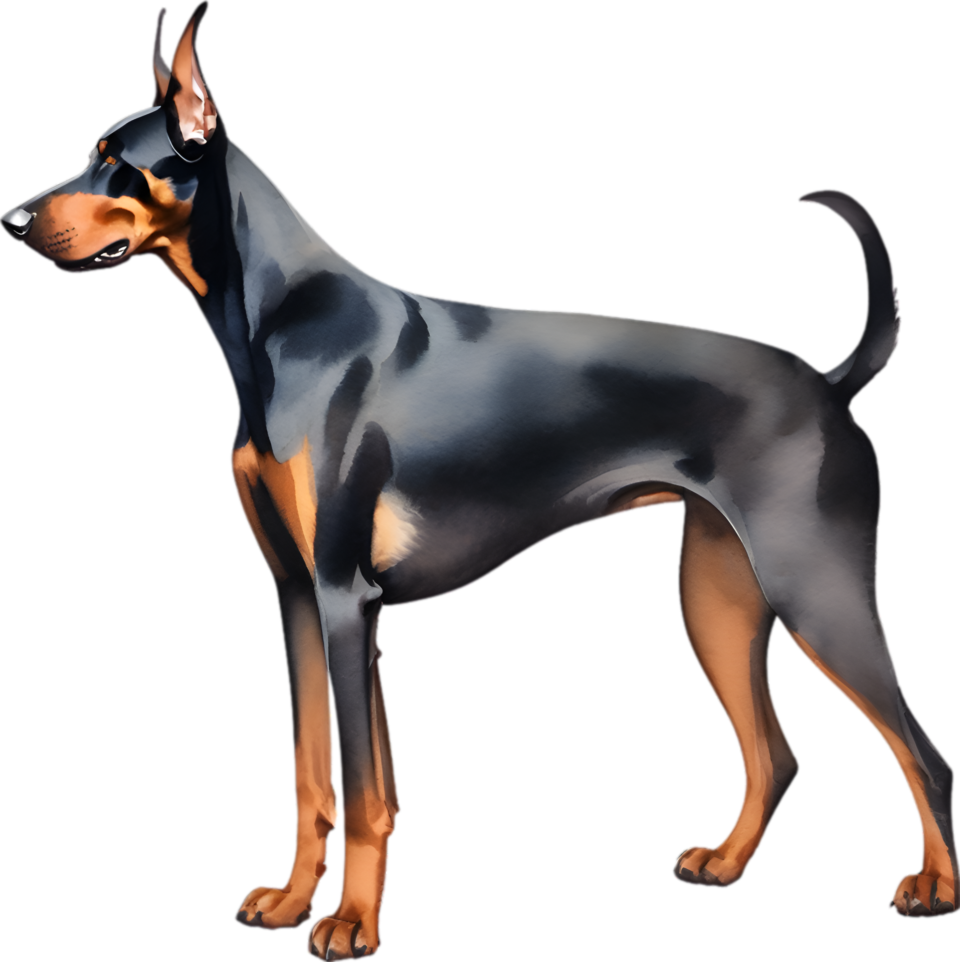 Ai Generated Doberman Pinscher Dog Watercolor Clipart 37813557 Png Ai Generated Doberman Pinscher Dog Watercolor Clipart 37813557 Png
