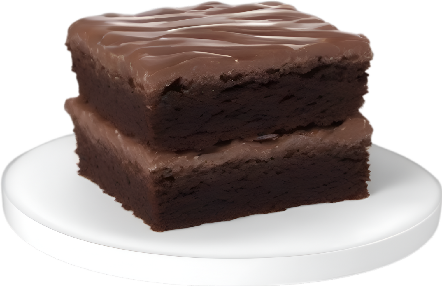 AI generated Chocolate brownie cake. Close-up image of a Chocolate brownie cake. png