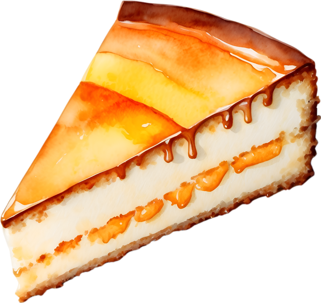 AI generated Orange cake. Close-up image of an orange cake. png