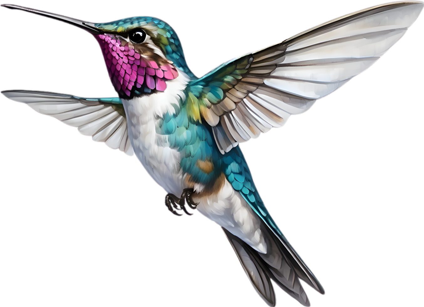 AI generated Close-up image of a Bee hummingbird bird. png