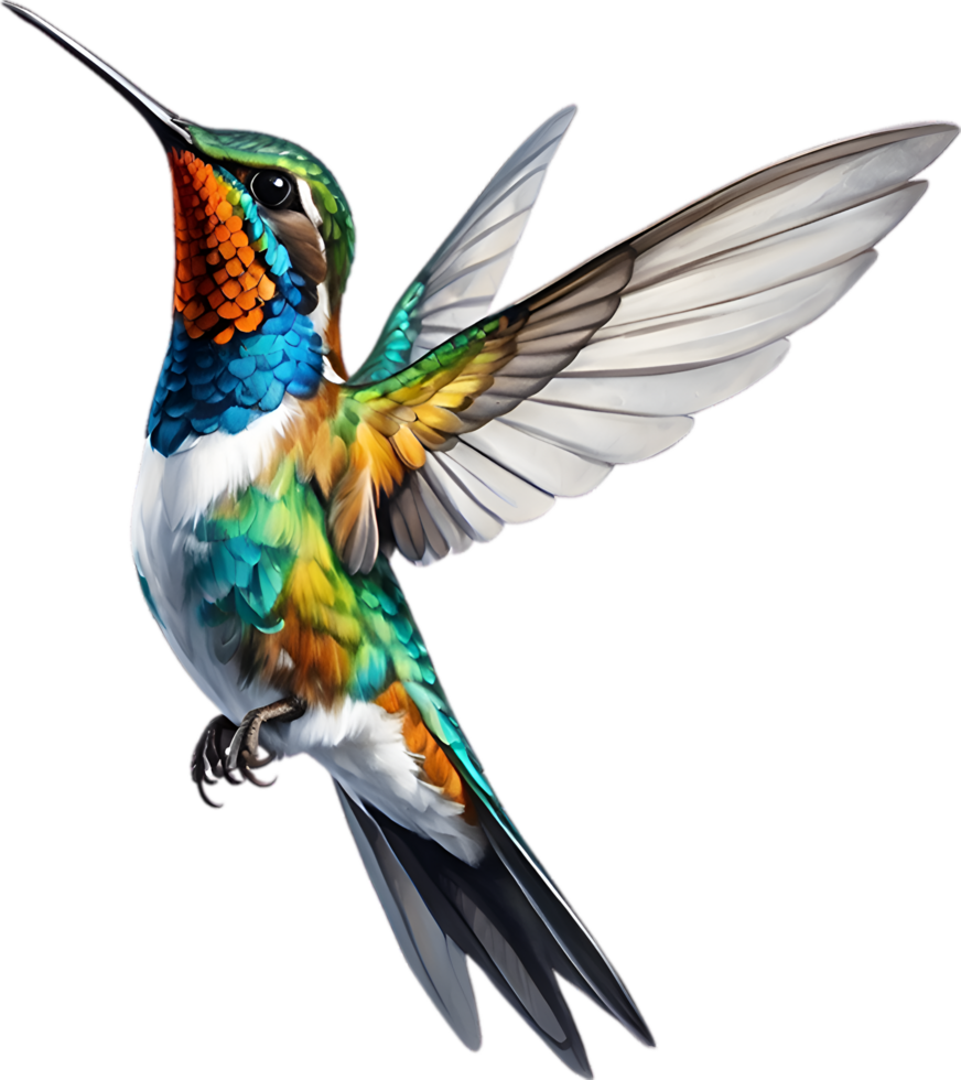 AI generated Close-up image of a Bee hummingbird bird. png