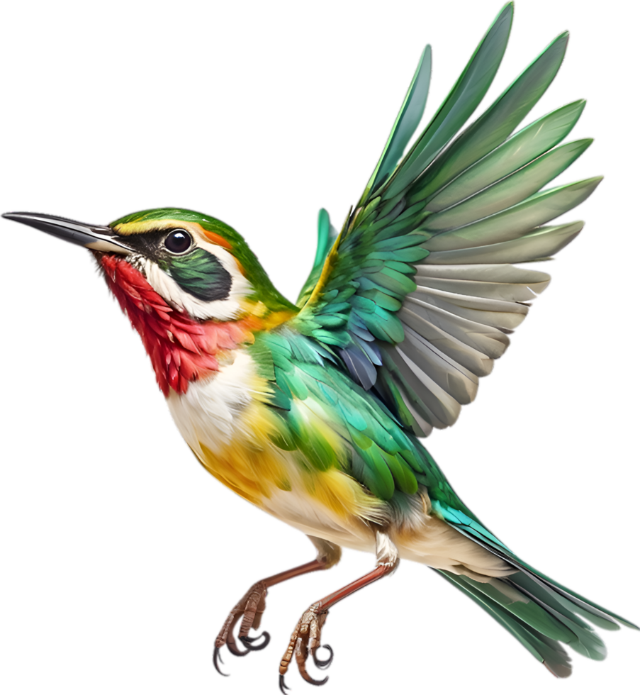 AI generated Close-up image of a Cuban Tody bird. png