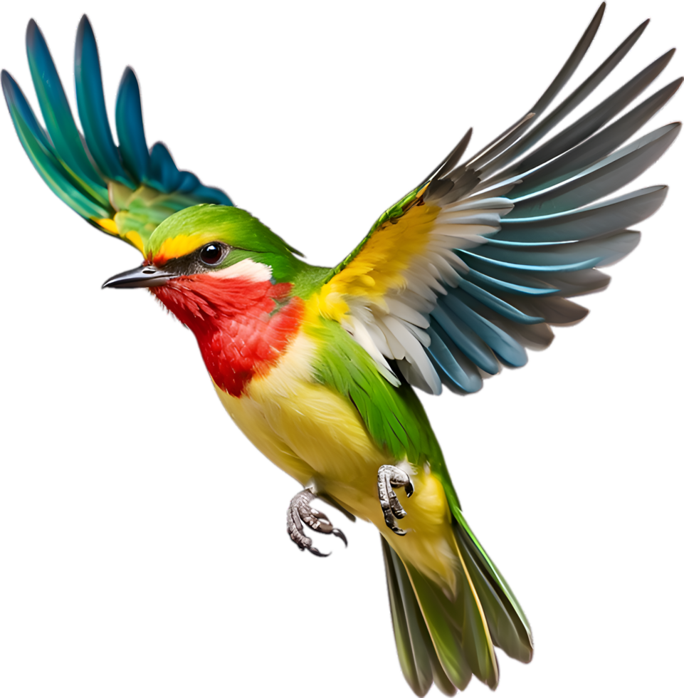 AI generated Close-up image of a Cuban Tody bird. png