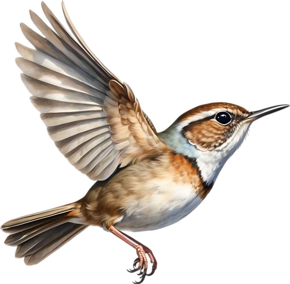 AI generated Close-up image of a Eurasian Wren bird. png