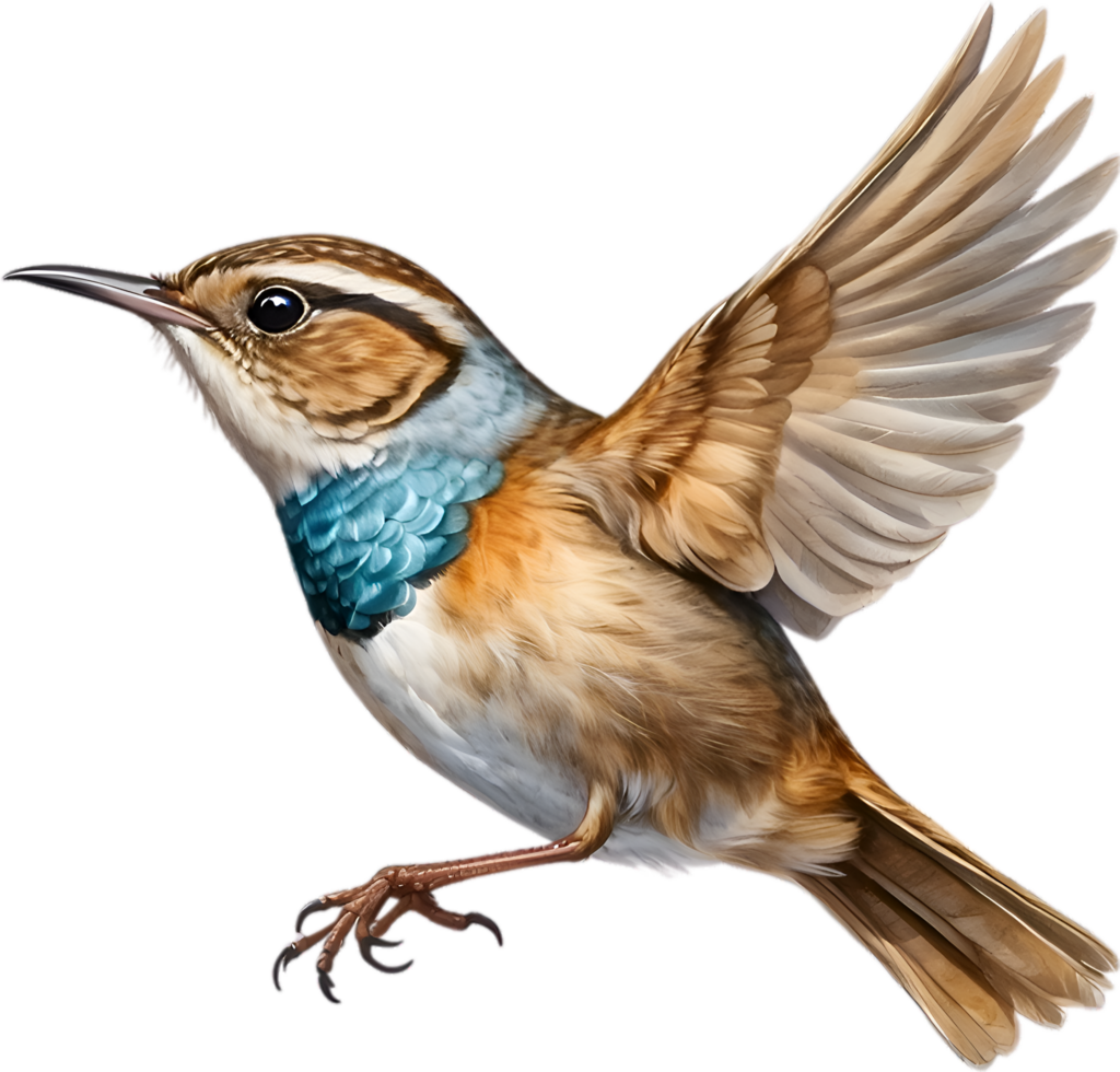 AI generated Close-up image of a Eurasian Wren bird. png