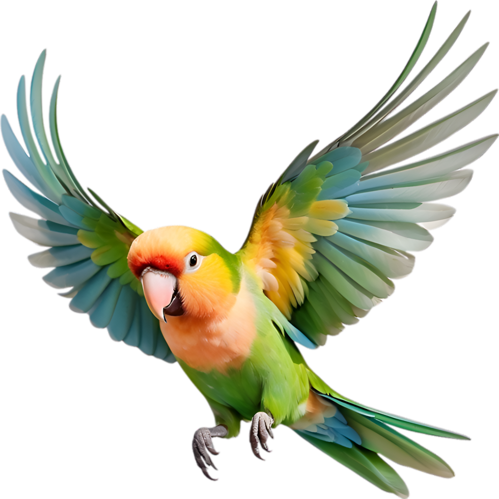 AI generated Close-up image of a Peach-Faced Lovebird. png