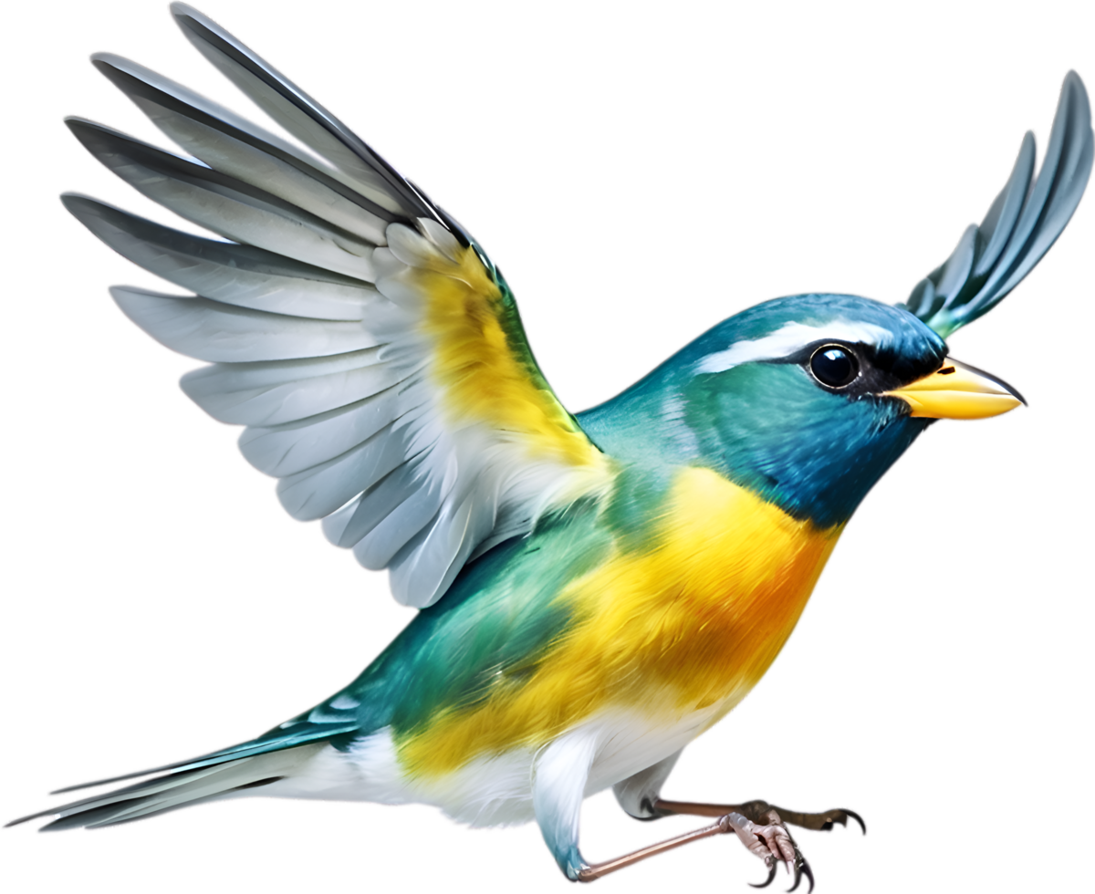AI generated Close-up image of a Tropical parula bird. png