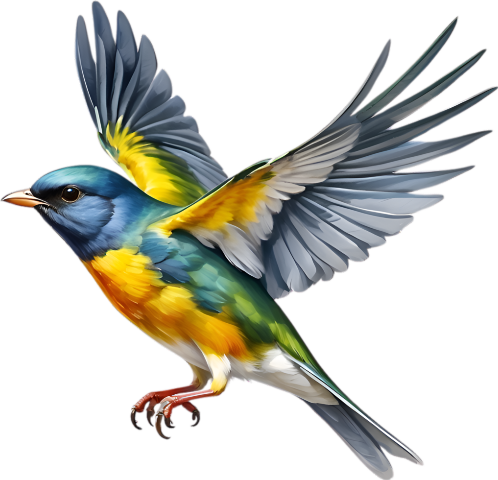 AI generated Close-up image of a Tropical parula bird. png