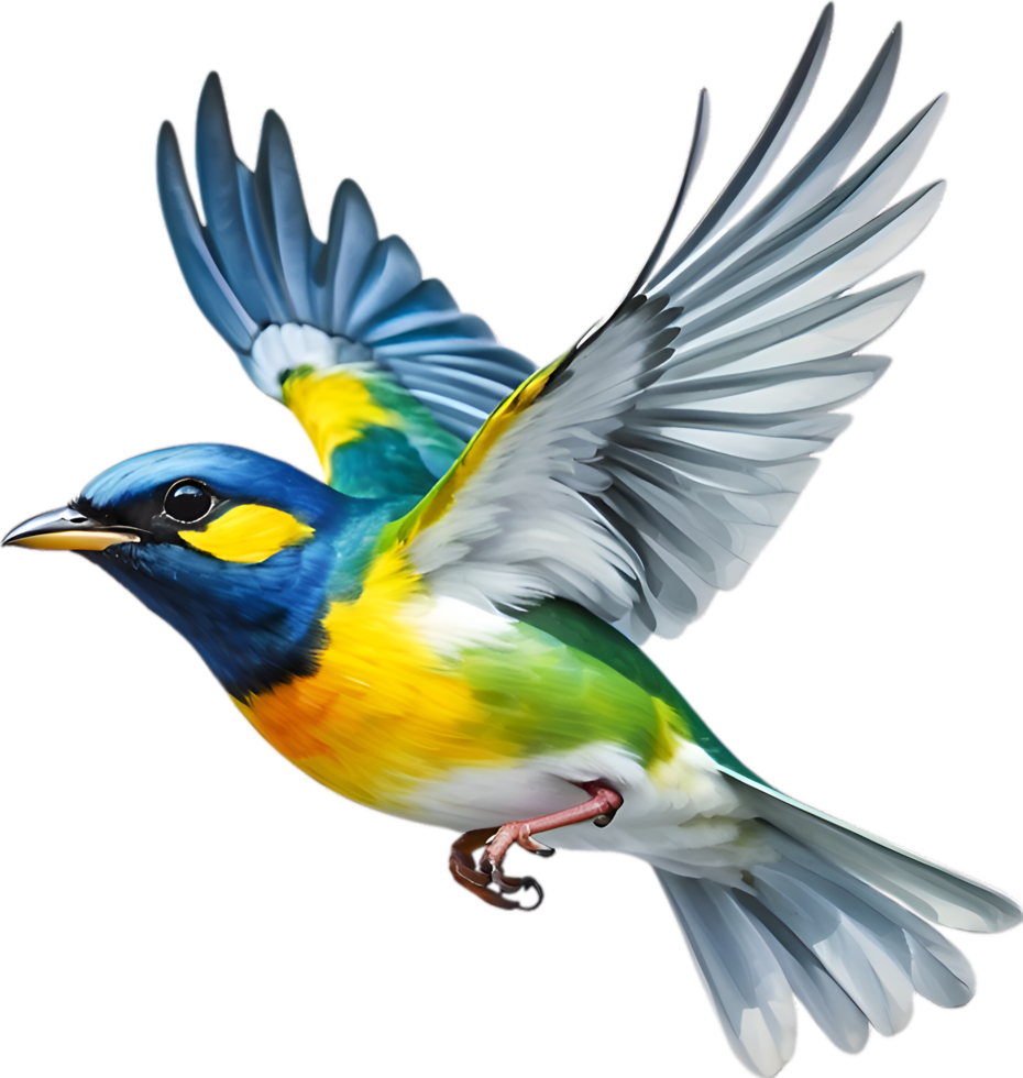 AI generated Close-up image of a Tropical parula bird. png