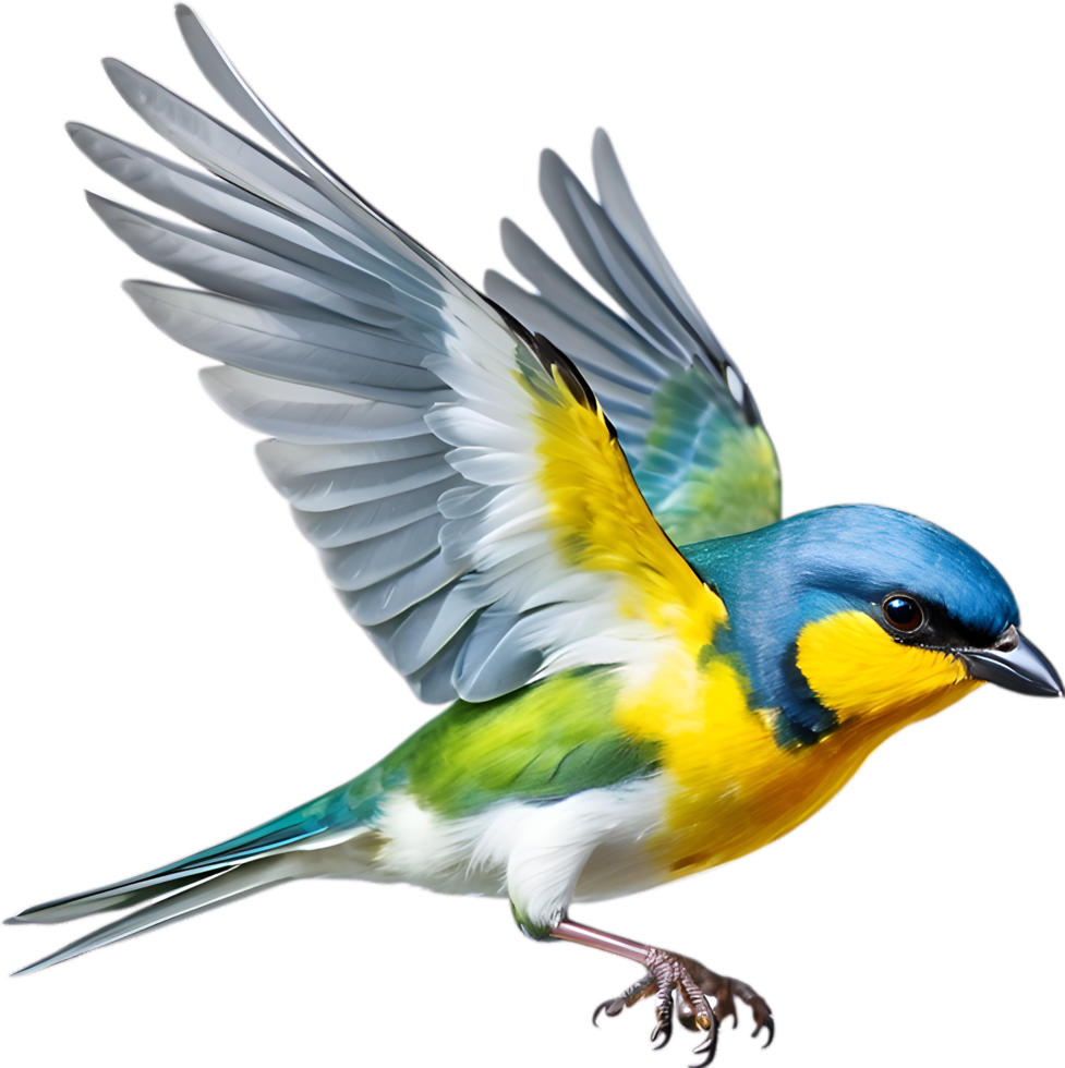 AI generated Close-up image of a Tropical parula bird. png