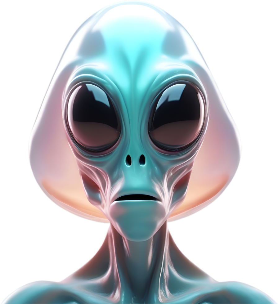 AI generated Close-up image of a skinny Alien. png