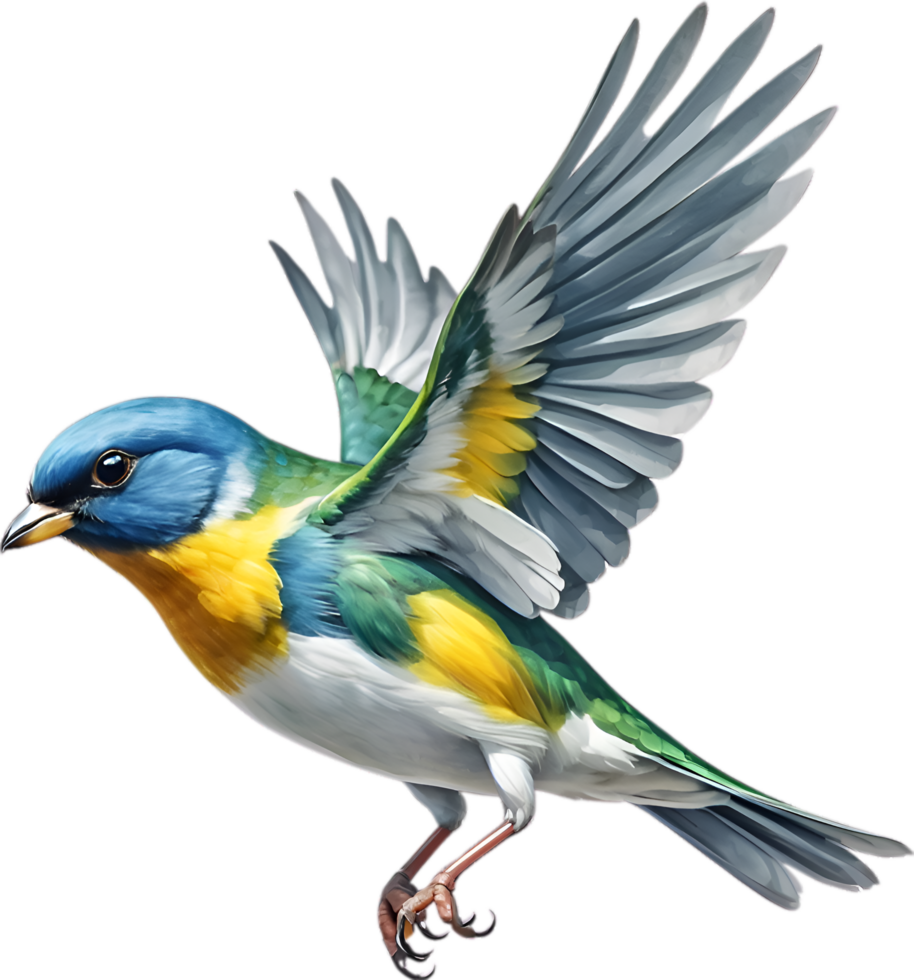 AI generated Close-up image of a Tropical parula bird. png