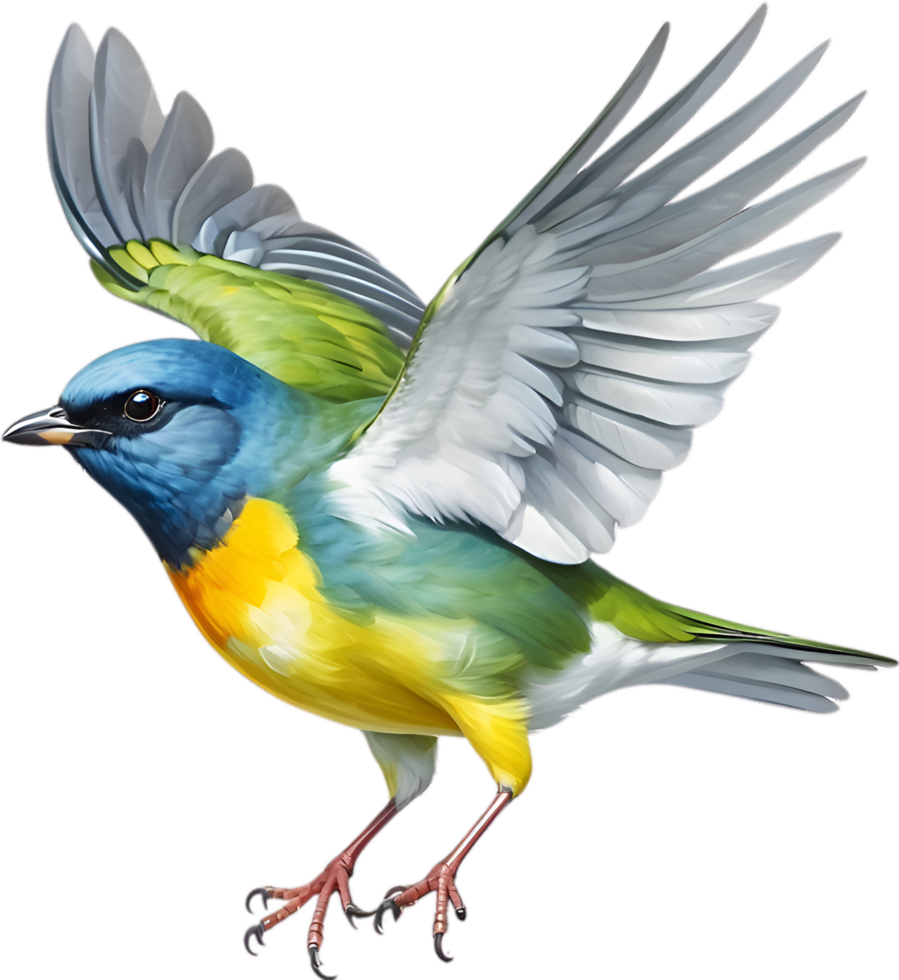 AI generated Close-up image of a Tropical parula bird. png