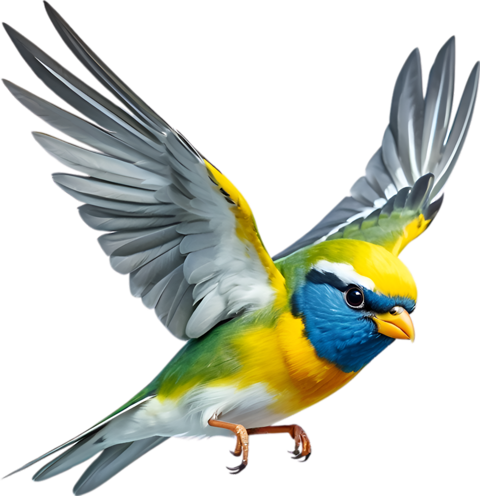 AI generated Close-up image of a Tropical parula bird. png