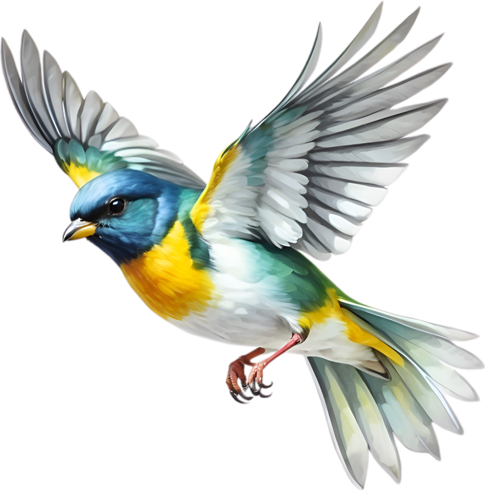 AI generated Close-up image of a Tropical parula bird. png