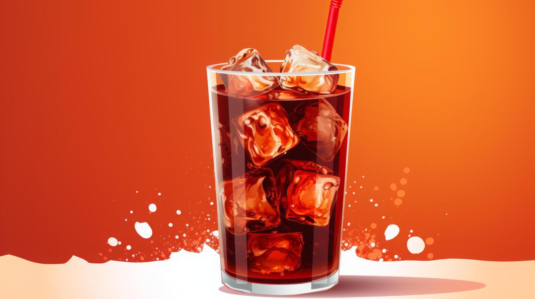 AI generated Refreshing Drink with Ice photo