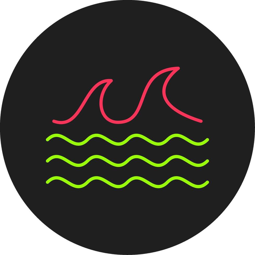 Sea Glyph Circle Icon vector
