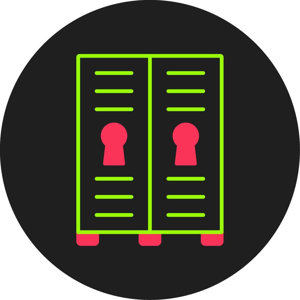 Lockers Glyph Circle Icon vector