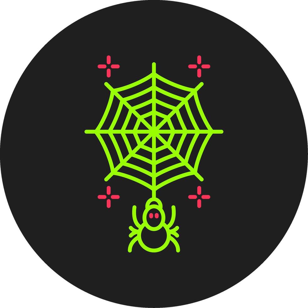 Spiderweb Glyph Circle Icon vector