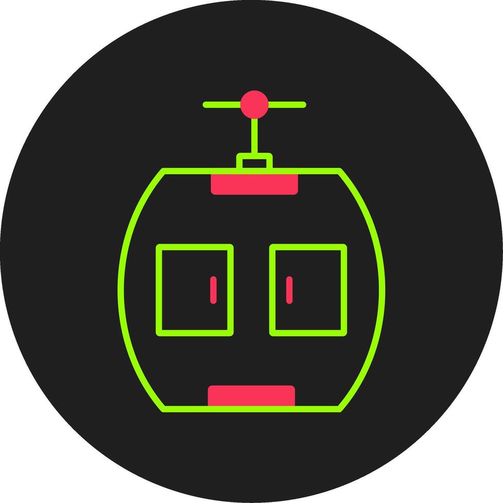 Gondola Glyph Circle Icon vector