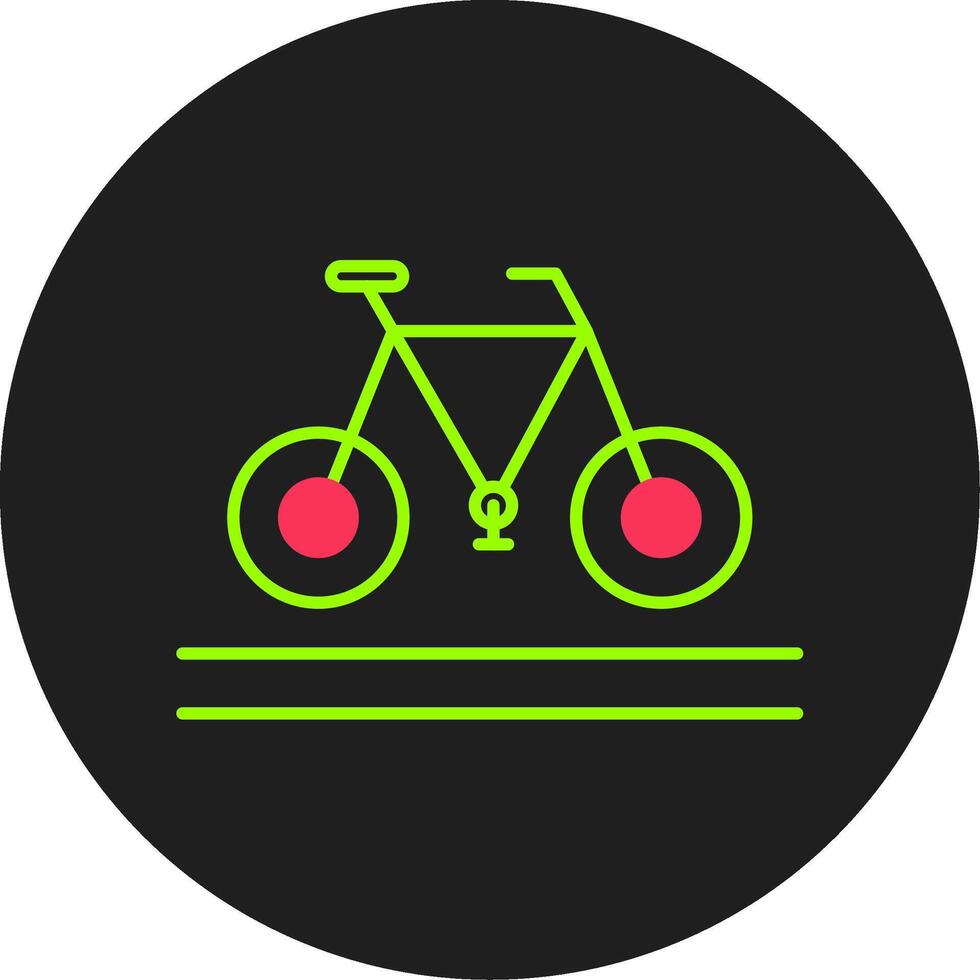 Bicyle Glyph Circle Icon vector