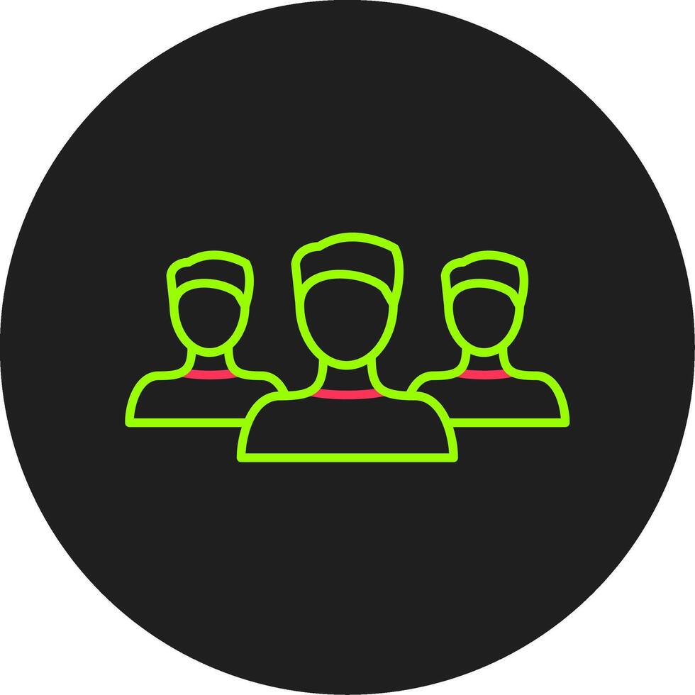 Forum Glyph Circle Icon vector