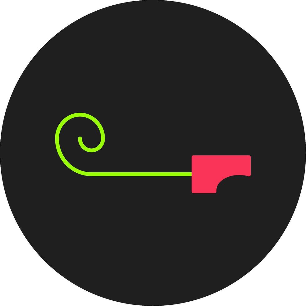 Party Blower Glyph Circle Icon vector