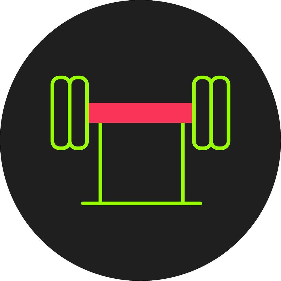 Barbell Glyph Circle Icon vector