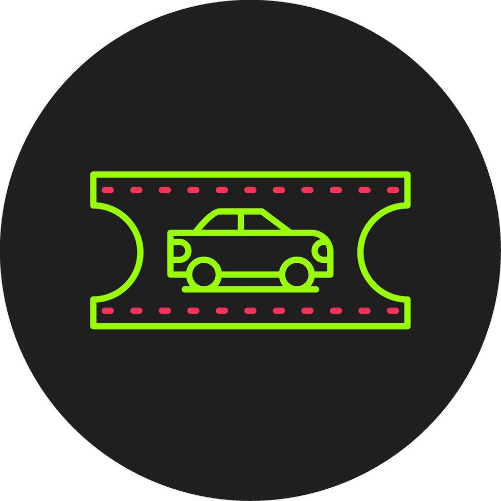 Race Pass Glyph Circle Icon vector