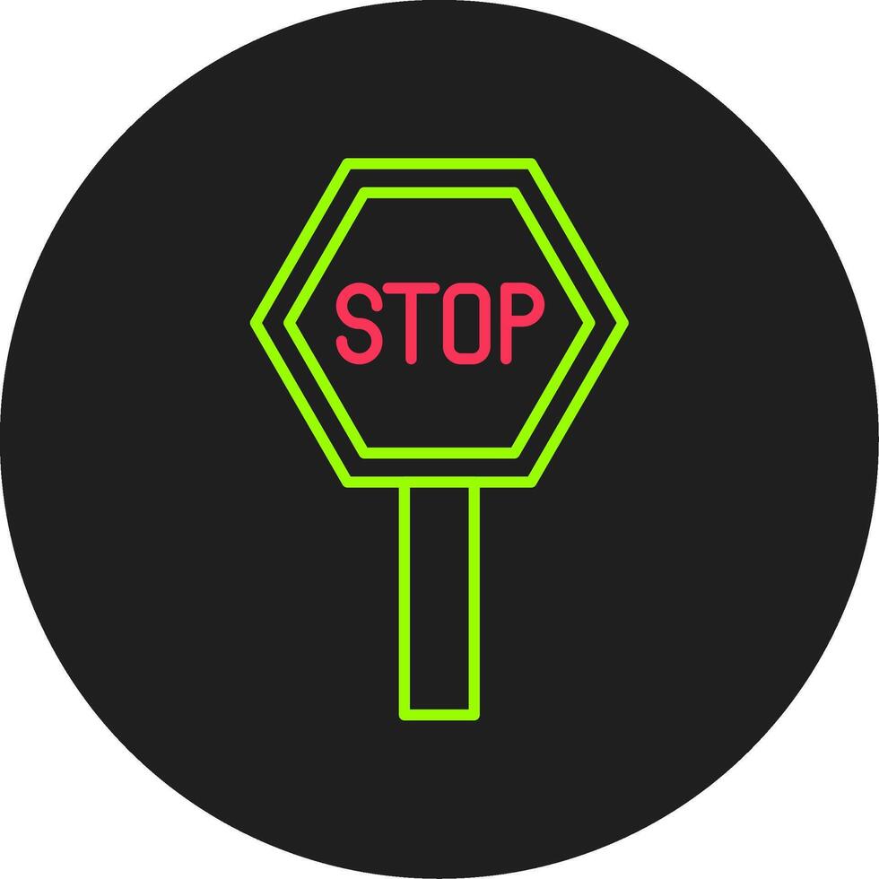 Pit Stop Glyph Circle Icon vector