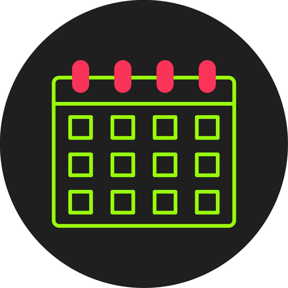 icono de círculo de glifo de calendario vector