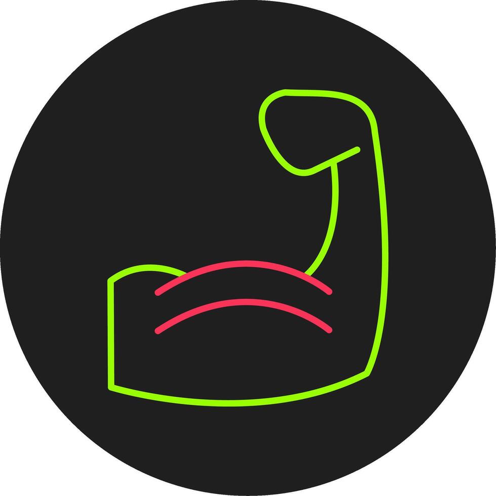 Muscle Glyph Circle Icon vector