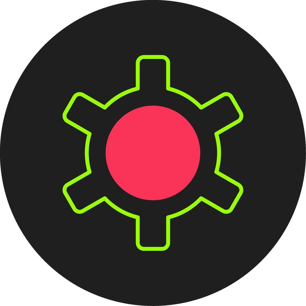 Gear Glyph Circle Icon vector