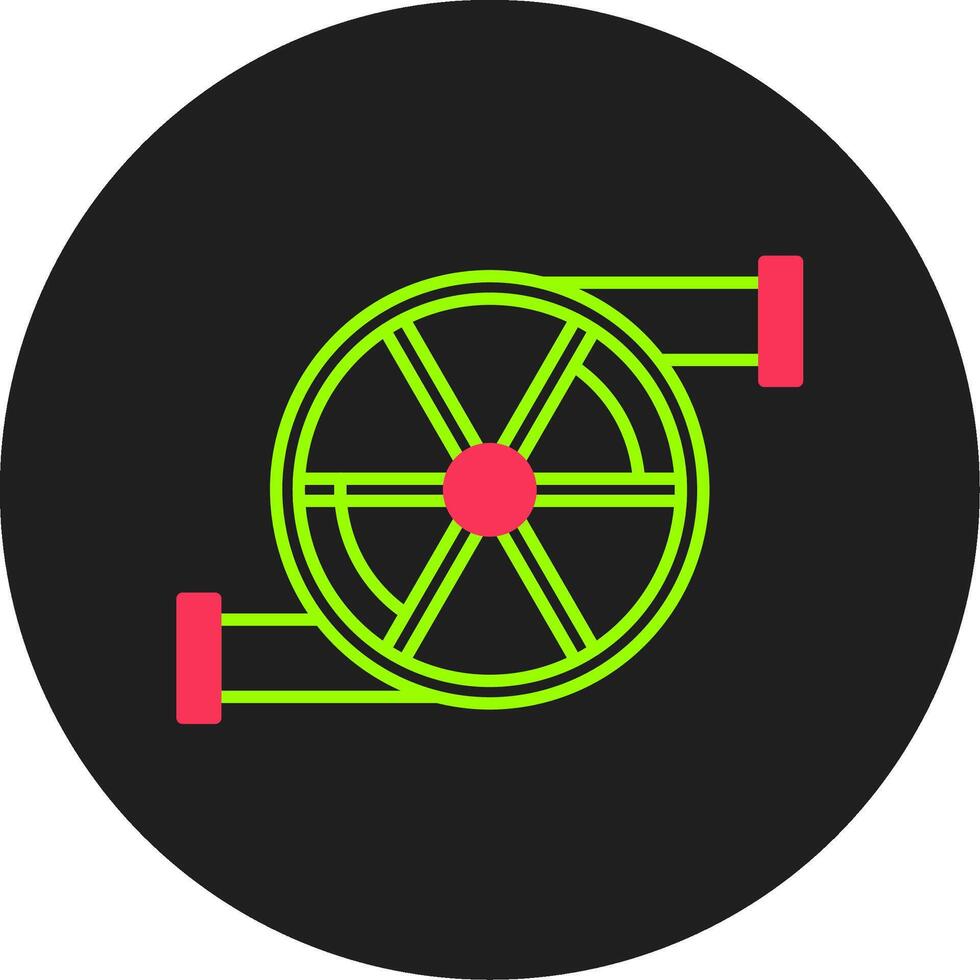 Turbo Glyph Circle Icon vector