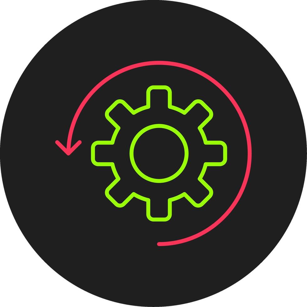 Automate Glyph Circle Icon vector