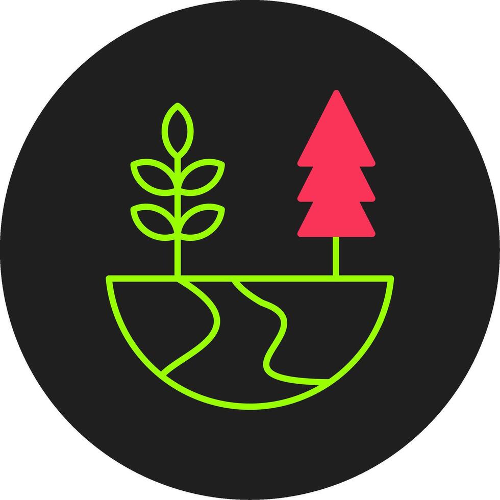 Nature Glyph Circle Icon vector