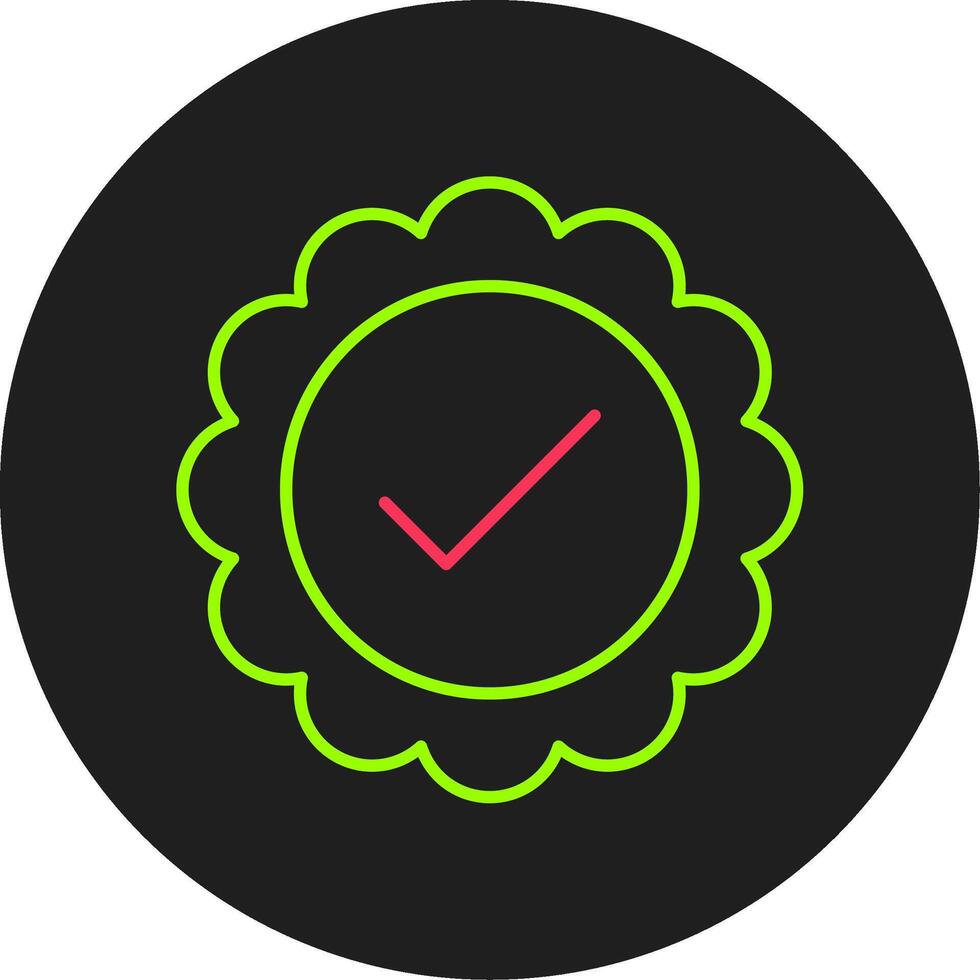 Approved Glyph Circle Icon vector