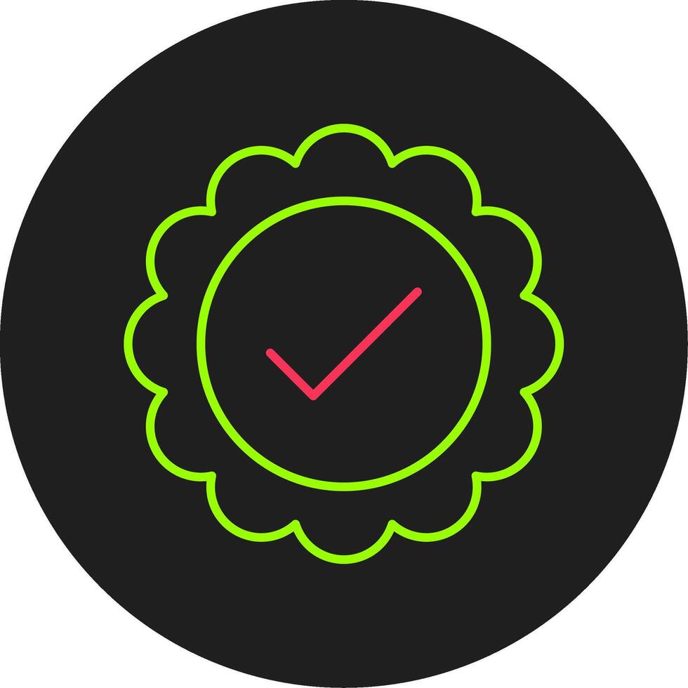 Approved Glyph Circle Icon vector