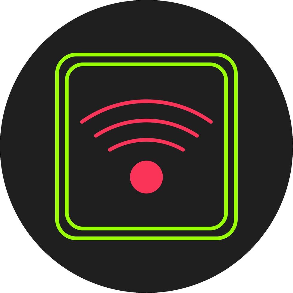 Wifi Glyph Circle Icon vector
