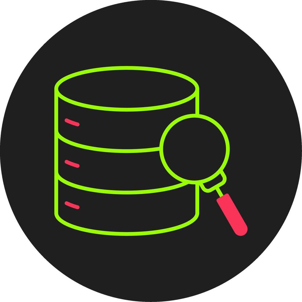 Investigate Data Glyph Circle Icon vector