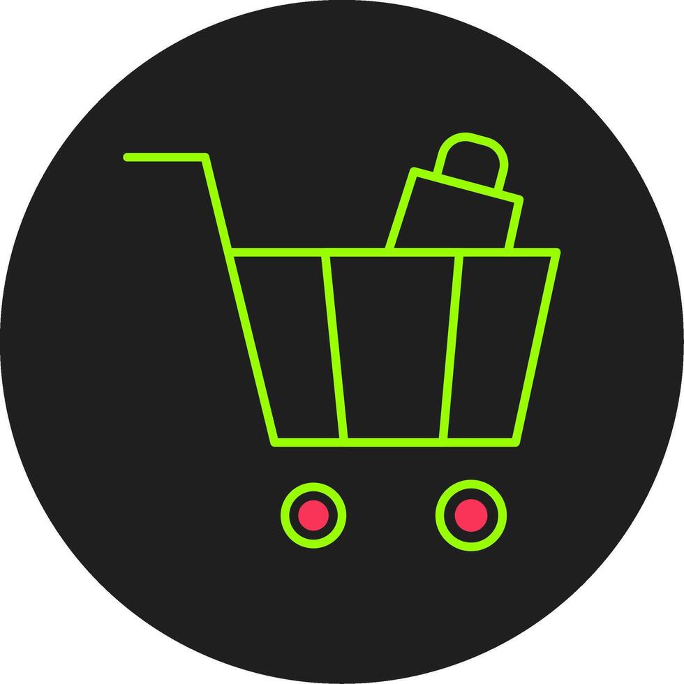 Cart Glyph Circle Icon vector