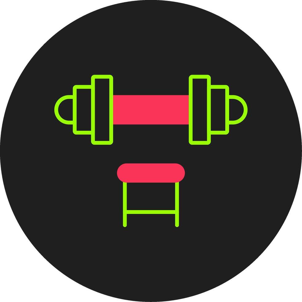 Dumbbell Glyph Circle Icon vector