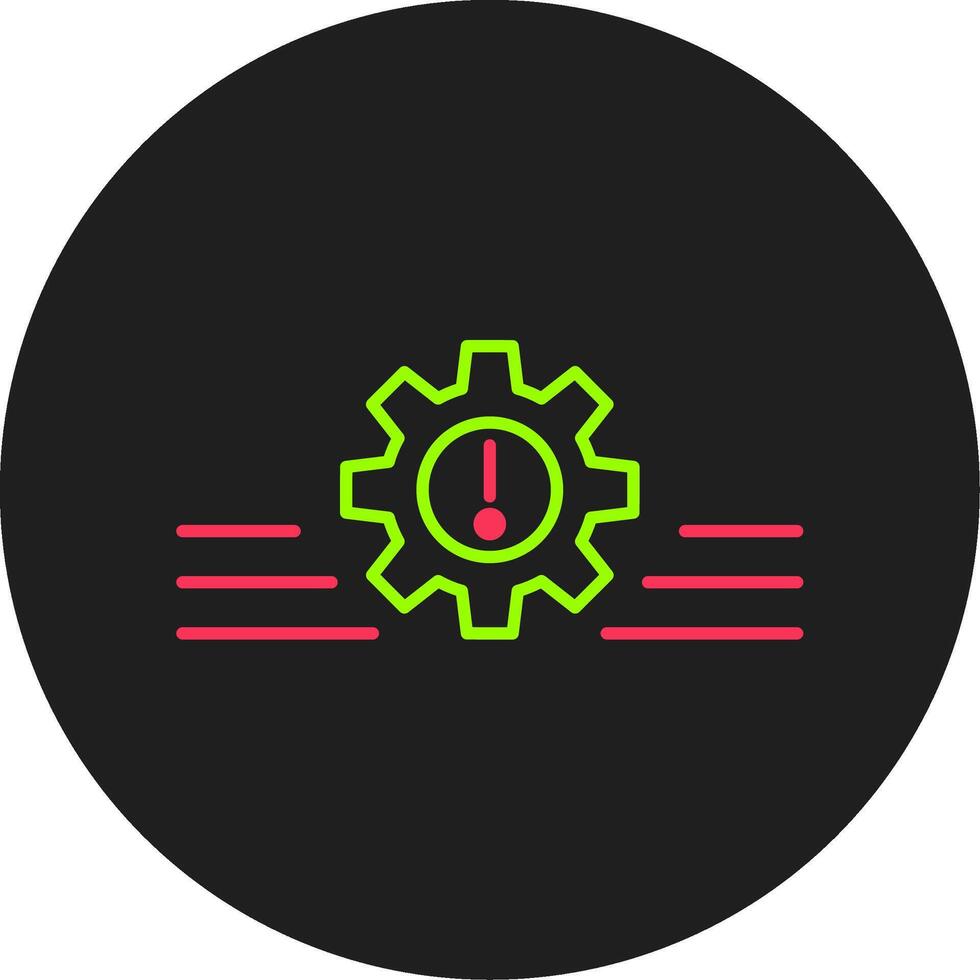 Risk Management Glyph Circle Icon vector