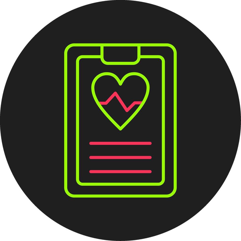 Daily Health App Glyph Circle Icon vector