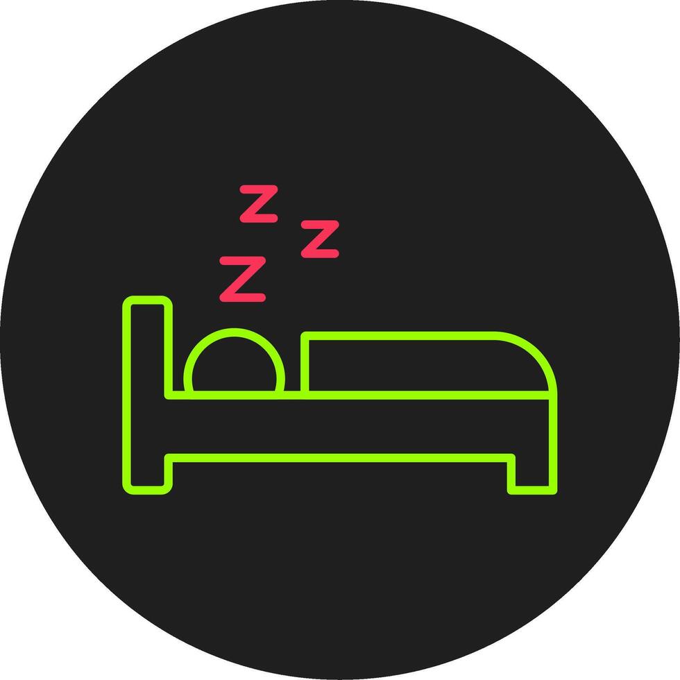 Sleep Glyph Circle Icon vector